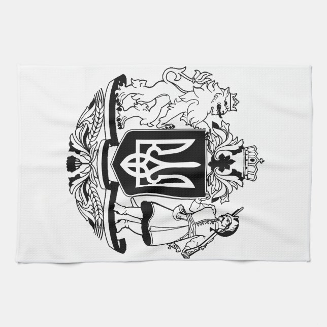 Ukraine Greater coat of arms Tea Towel (Horizontal)