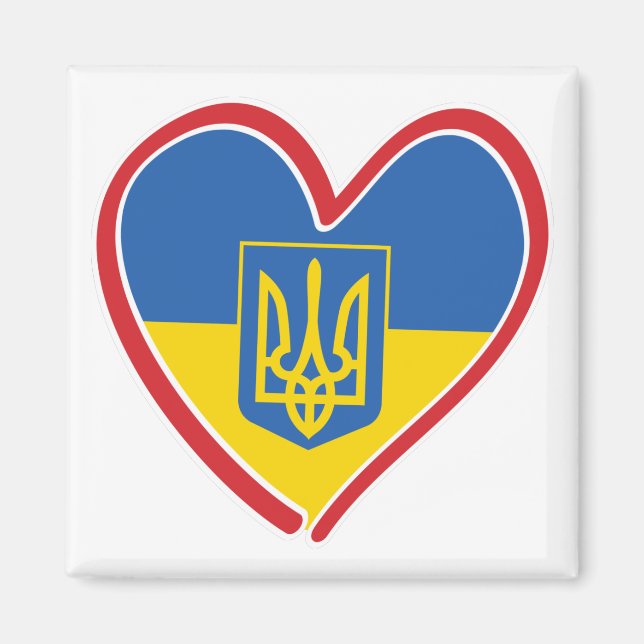 Ukraine-Heart Magnet (Front)