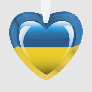 Ukraine Heart Ornament