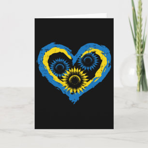 Ukraine Heart Sunflowers Ukrainian Support Girls K Card