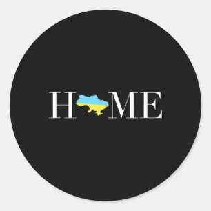 Ukraine Home Ukrainian Flag Uni  Classic Round Sticker