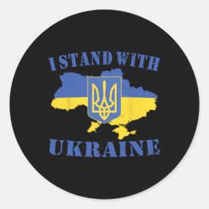 Ukraine I Stand With Ukraine Shirt Ukrainian Flag Classic Round Sticker