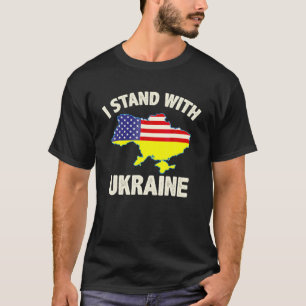 Ukraine I Stand With Ukraine Ukrainian Flag Suppor T-Shirt