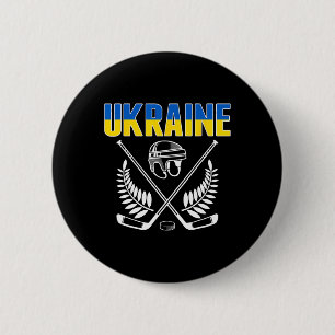 Ukraine Ice Hockey Fans Jersey Support Ukrainian H 6 Cm Round Badge