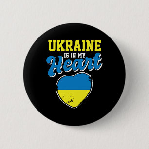 Ukraine Is In My Heart Proud Ukrainian Traveler Va 6 Cm Round Badge
