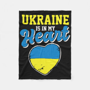 Ukraine Is In My Heart Proud Ukrainian Traveler Va Fleece Blanket