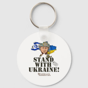 Ukraine Israel Flags Selenskyj Stand With Ukraine  Key Ring