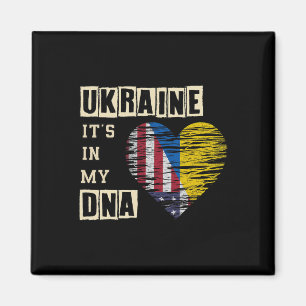 Ukraine It's In My Dna Ukrainian Support Colors He Magnet