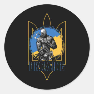Ukraine Kiev Homeland Cossack Ukrainian Classic Round Sticker