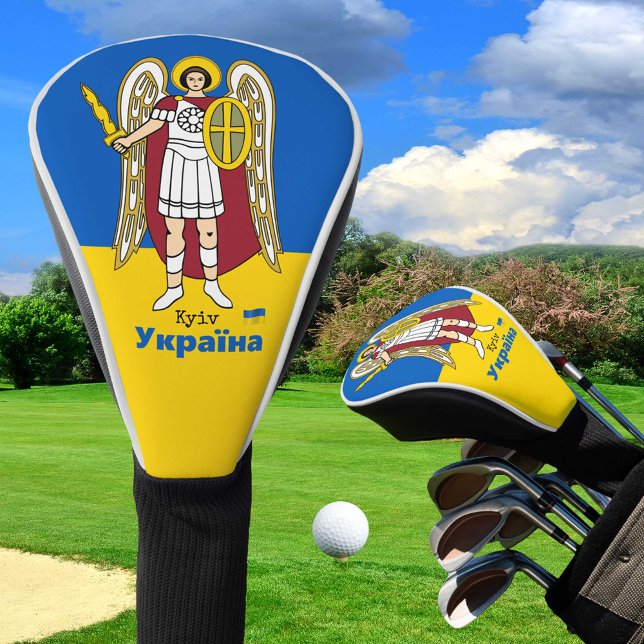 Ukraine & Kyiv City Coat of Arms, Ukrainian Flag  Golf Head Cover (Creator Uploaded)