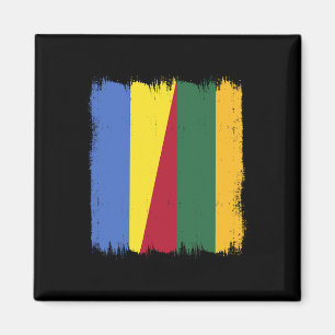 Ukraine Lithuania Half Flag Ukrainian Lithuanian R Magnet