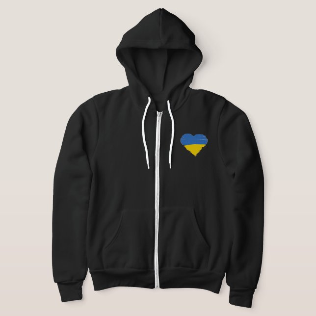 Ukraine Love & Flag Hoodie (Laydown)