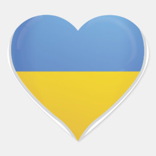 Ukraine love flag pride heart sticker