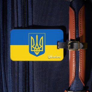 Ukraine Luggage Tags, patriotic Ukrainian Flag Tag