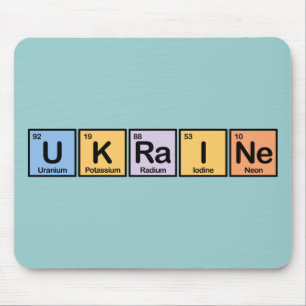 Ukraine made of Elements Mouse Pad