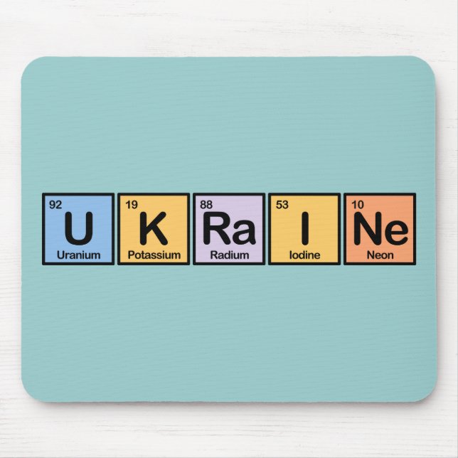 Ukraine made of Elements Mouse Pad (Front)