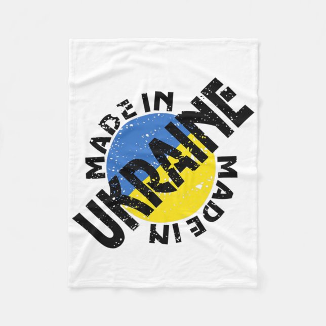 Ukraine Made - Ukraine Strong  Fleece Blanket (Front)