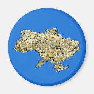 Ukraine Map Magnet