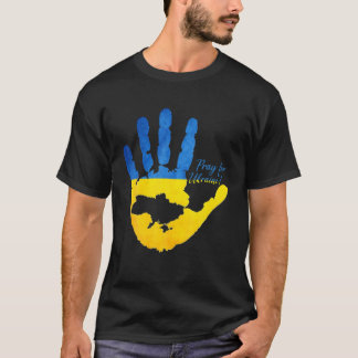 Ukraine Map Pray For Ukraine T-Shirt