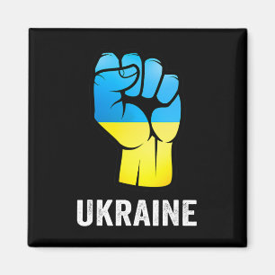 Ukraine Map With Flag Colours Ukrainian Pride Men Magnet