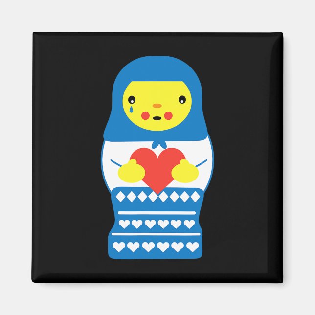Ukraine Matryoshka Doll Cries  Magnet (Front)