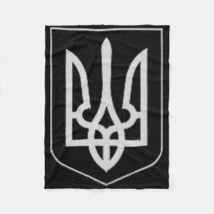 Ukraine Military Coat Of Arms Zolensky Trident Emb Fleece Blanket