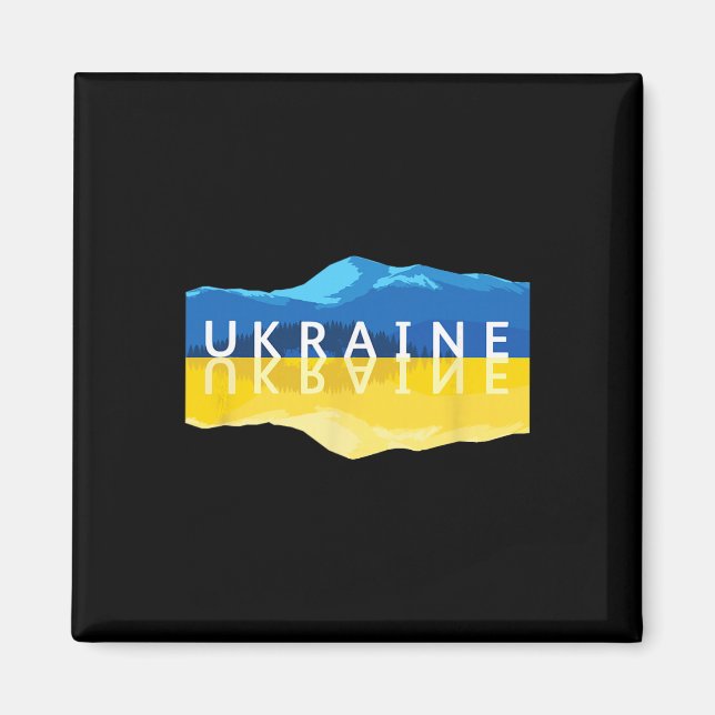 Ukraine Mountain Reflections - Ukrainian Nature So Magnet (Front)