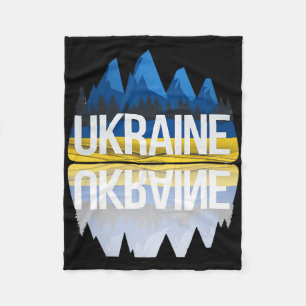 Ukraine Mountain Reflections Ukrainian Nature Souv Fleece Blanket