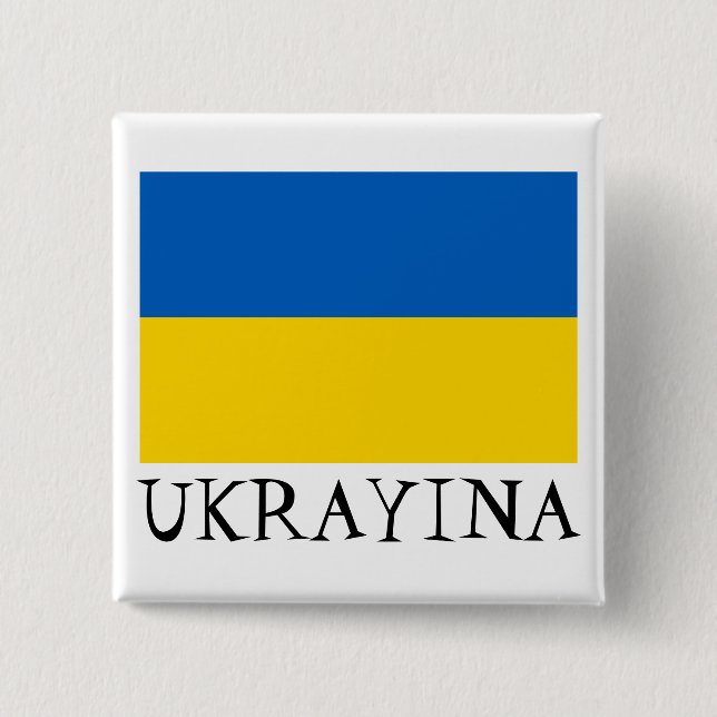 Ukraine National Flag 15 Cm Square Badge (Front)