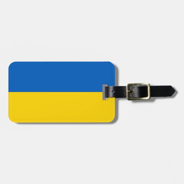 Ukraine National Flag Luggage Tag (Front Horizontal)