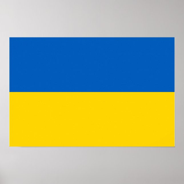 Ukraine National Flag Poster (Front)