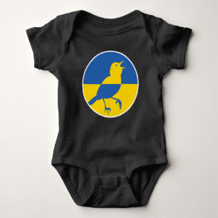 Ukraine Nightingale Ukrainian National Animal Flag Baby Bodysuit