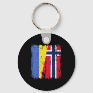Ukraine Norway Half Flag Ukrainian Norwegian Ances Key Ring