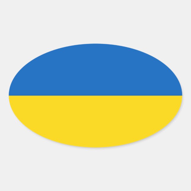 Ukraine Oval Sticker (Front)