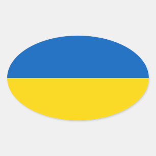 Ukraine Oval Sticker