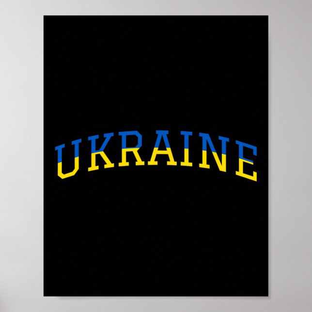 Ukraine Patriotic Blue Yellow Pride Support  Poster (Front)