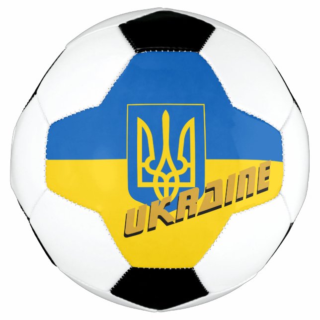 Ukraine patriotic Football & Ukrainian Flag Soccer Ball (Front)
