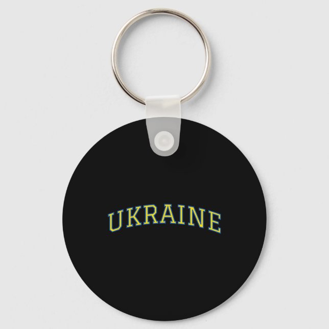 Ukraine - Patriotic Pride Support  Key Ring (Front)