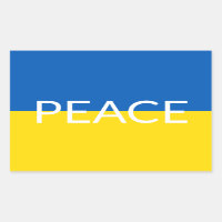Ukraine peace blue yellow custom text flag
