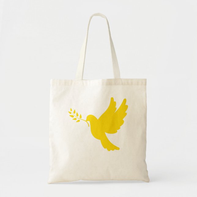 Ukraine Peace Dove Gold  Tote Bag (Front)