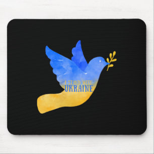 Ukraine Peace Dove I Stand With Ukraine Flag Free Mouse Pad