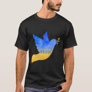 Ukraine Peace Dove I Stand With Ukraine Flag Free  T-Shirt