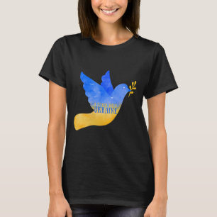 Ukraine Peace Dove I Stand With Ukraine Flag Free T-Shirt