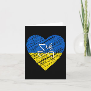 Ukraine Peace Dove Love Stop War Conflict Card