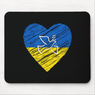 Ukraine Peace Dove Love Stop War Conflict Mouse Pad