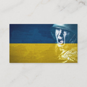 Ukraine Peace Soldier at War Business Card