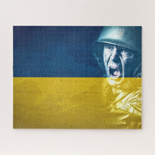 Ukraine Peace Soldier at War Jigsaw Puzzle