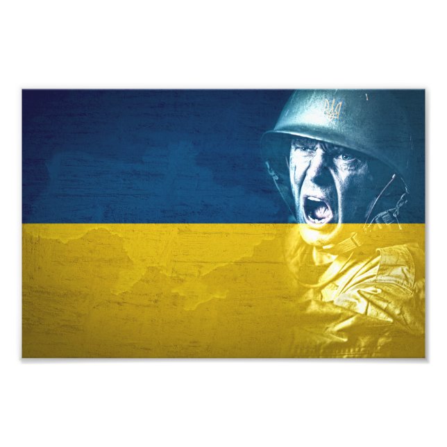 Ukraine Peace Soldier at War Photo Print (Front)