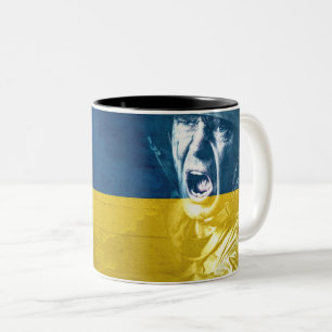 Ukraine Peace Soldier at War Two-Tone Coffee Mug