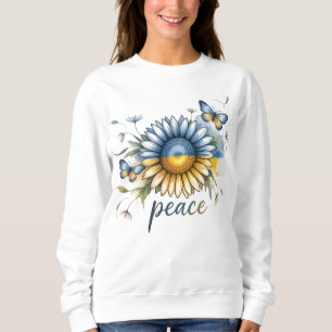 Ukraine. Peace. Sunflower symbol of Peace. Sweatshirt